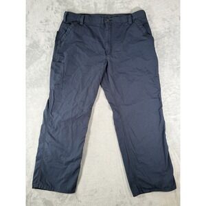 Carhartt Pants Men's 42x30 Blue Canvas Carpenter Loose Fit Utility Workwear B151